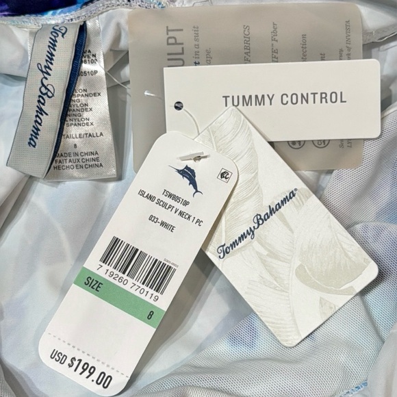 Tommy Bahama Island Sculpt V-Neck One Piece - Picture 12 of 13